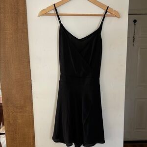 Elegant Black Spaghetti Strap Dress